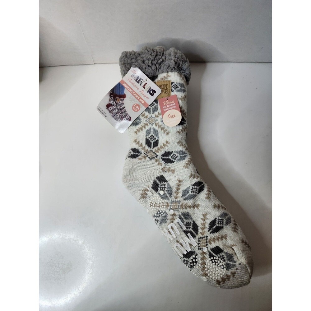 MUK LUKS Original Women’s Slipper Socks L/XL (8-9) NEW WITH TAGS 1E